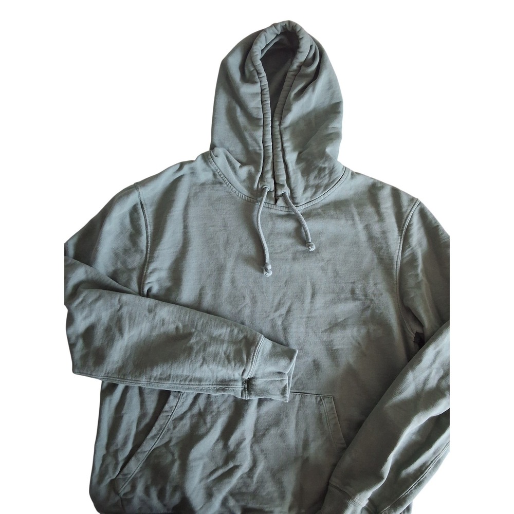 J. Crew Men Medium Authentic Fleece Hoodie Sage Green Sweatshirt